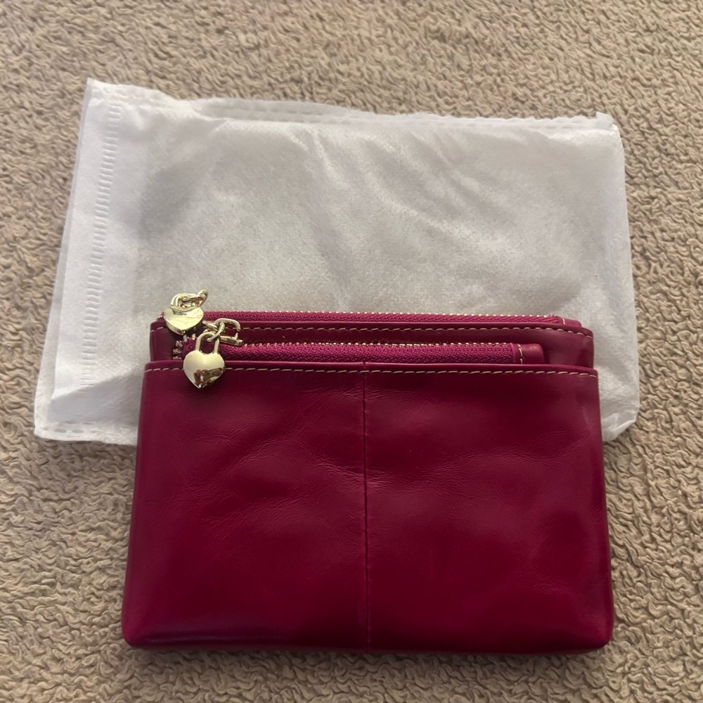 NWOT Small Keychain Coin Purse in Burgundy